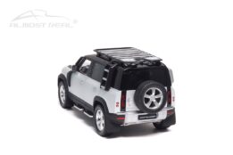 Almost Real 810806 Land Rover Defender 110 Satin Indus Silver Diecast Model Car