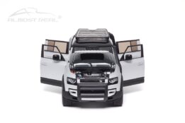 Almost Real 810806 Land Rover Defender 110 Satin Indus Silver Diecast Model Car