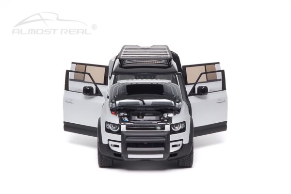 Almost Real 810806 Land Rover Defender 110 Satin Indus Silver Diecast Model Car