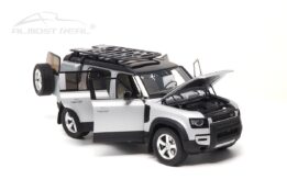 Almost Real 810806 Land Rover Defender 110 Satin Indus Silver Diecast Model Car