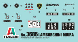 Italeri - 1:24 Lamborghini Miura (3686) Model Kit