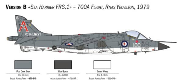 Italeri - 1:72 FRS.1 Sea Harrier Falklands (1236) Model Kit