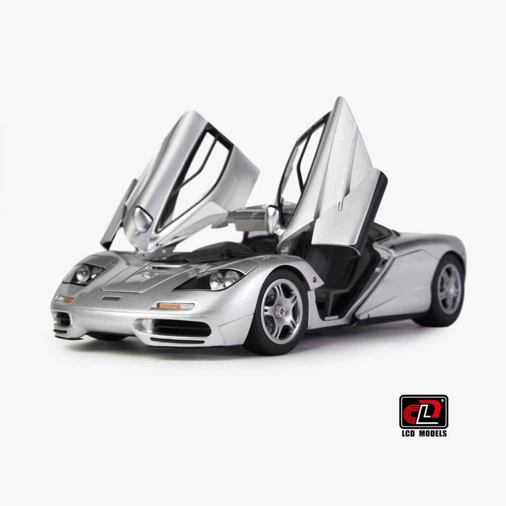 Latest arrivals at model-universe.com include Ford Mustang GT's by KK Scale, McLaren F1's by LCD, the large scale Lancia Stratos by Otto, and much more ... 12 LCD - 1:18 McLaren F1 Silver - Diecast Model
