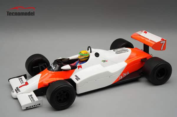 Tecnomodel - 1:18 McLaren MP4/1C Ayrton Senna 1983 Silverstone Test Drive No.7 with Driver Figure - Limited Edition Resin Model