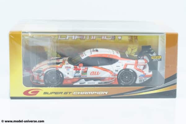 Spark - 1:43 Toyota GR Supra GT500 No.36 TGR Team AU Tom's - S.Tsuboi, K.Yamashita - GT500 Super GT Champion 2024 with Champion Board - Resin Model