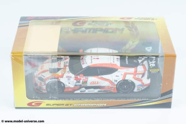 Spark - 1:43 Toyota GR Supra GT500 No.36 TGR Team AU Tom's - S.Tsuboi, K.Yamashita - GT500 Super GT Champion 2024 with Champion Board - Resin Model