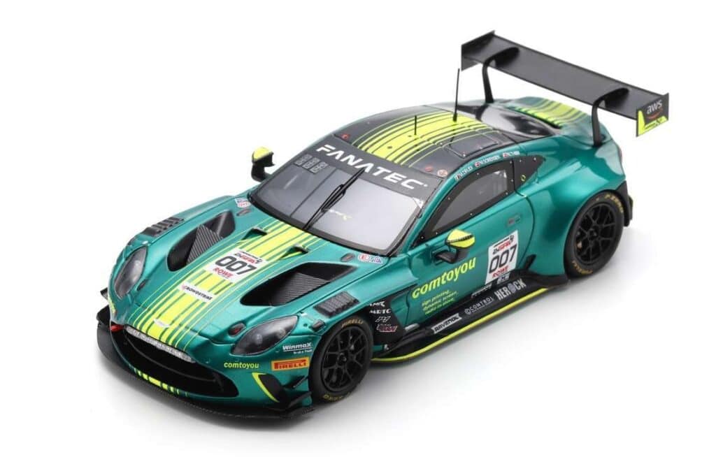 1:43 Aston Martin Vantage AMR GT3 EVO No.007 Comtoyou Racing Winner 24h Spa 2024 - Resin Model