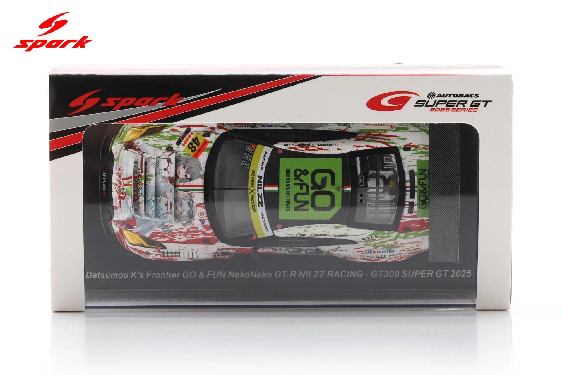 Spark 1:43 Nissan GT-R Datsumou K's Frontier Nekoneko No.48 Nilzz Racing GT300 Super GT 2025 T. Ida, Y. Shibata (43SGT25048) Resin Model 4 Spark 1:43 Nissan GT-R Datsumou K's Frontier Nekoneko No.48 Nilzz Racing GT300 Super GT 2025 T. Ida, Y. Shibata (43SGT25048) Resin Model - Image 4