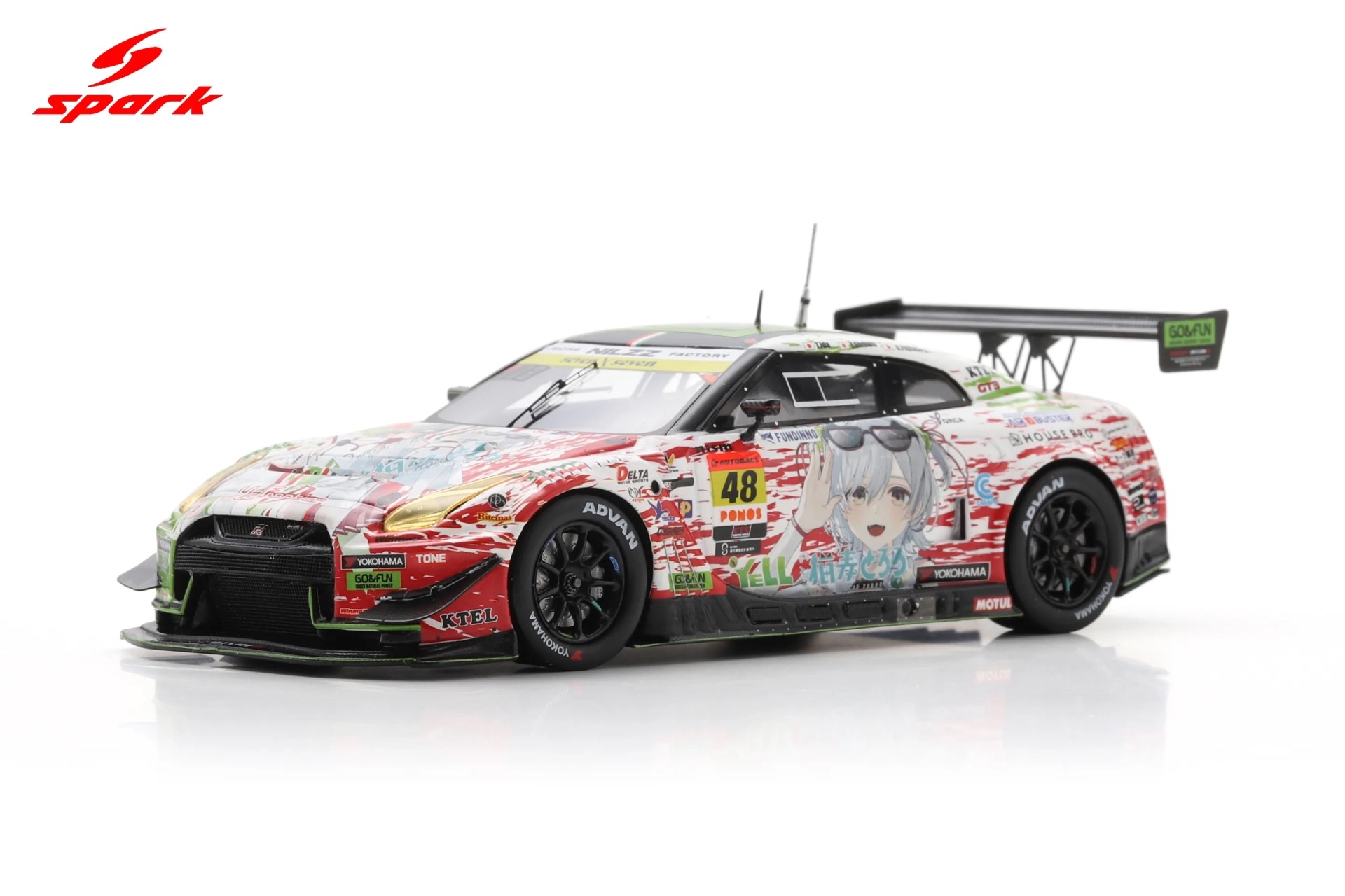 Spark 1:43 Nissan GT-R Datsumou K's Frontier Nekoneko No.48 Nilzz Racing GT300 Super GT 2025 T. Ida, Y. Shibata (43SGT25048) Resin Model 8 Spark 1:43 Nissan GT-R Datsumou K's Frontier Nekoneko No.48 Nilzz Racing GT300 Super GT 2025 T. Ida, Y. Shibata (43SGT25048) Resin Model - Image 8