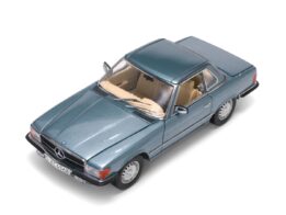 Sun Star 1:18 Mercedes Benz 350SL Hard Top 1977 Diecast Model Blue 4666