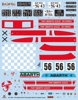 Italeri - 1:12 Fiat Abarth 695SS Assetto Corsa (4705) Model Kit