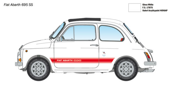 Italeri - 1:12 Fiat Abarth 695SS Assetto Corsa (4705) Model Kit