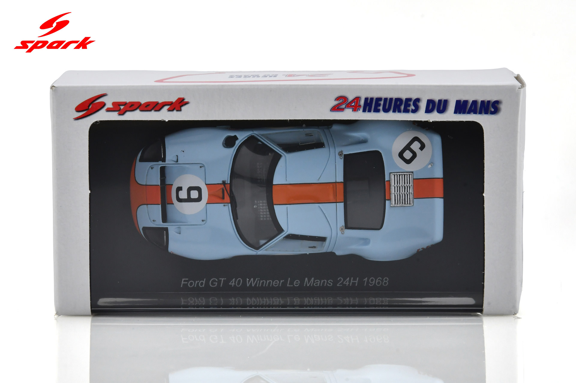 Spark 1:43 Ford GT 40 No.9 Winner 24H Le Mans 1968 P. Rodríguez - L. Bianchi (43LM68) Resin Model 2 Spark 1:43 Ford GT 40 No.9 Winner 24H Le Mans 1968 P. Rodríguez - L. Bianchi (43LM68) Resin Model - Image 2