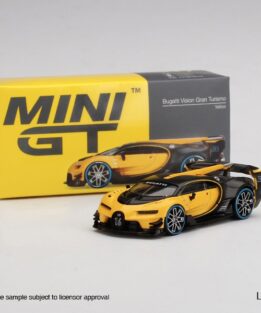 Mini GT MGT00317 Bugatti Vision Gran Truism Yellow 2018 Diecast Model Car
