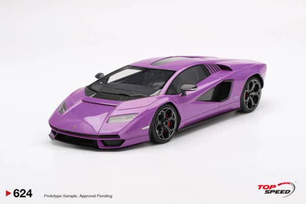 Top Speed - 1:18 Lamborghini Countach LPI 800-4 Purple - Resin Model