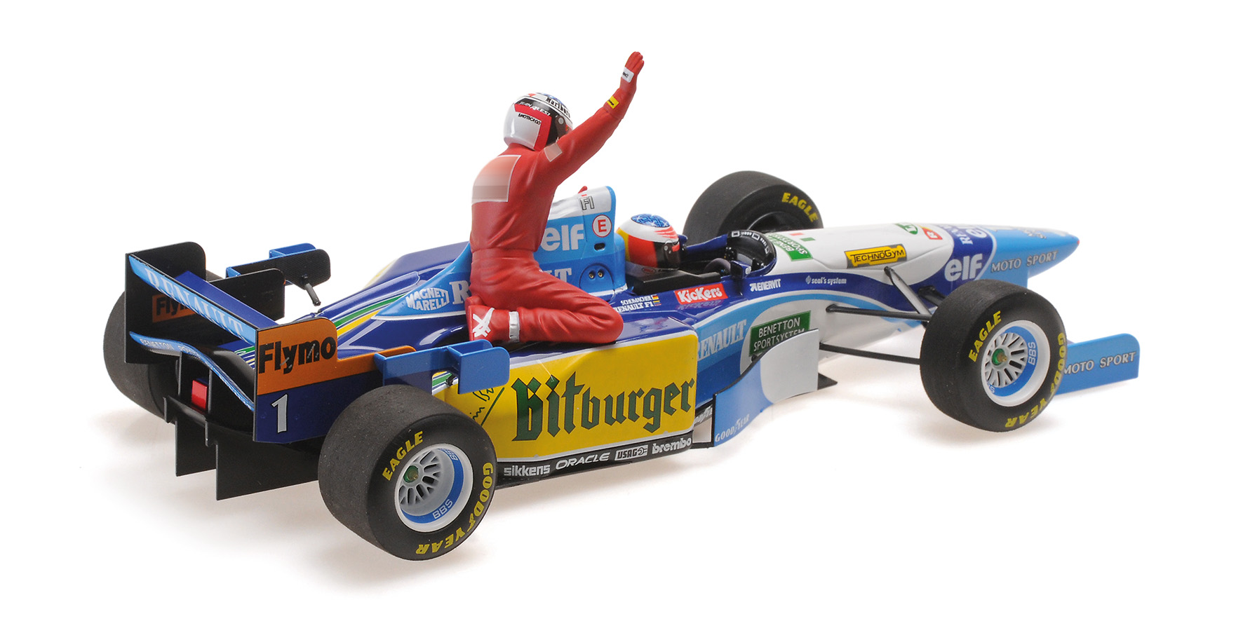 Minichamps 1:18 Benetton Renault B195 Michael Schumacher Canadian GP 1995  with Jean Alesi Riding (510950601) | Model Universe