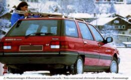 norev - 1:43 renault 21 nevada 1989 red & accessories