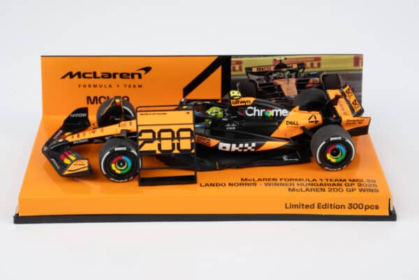 Diecast Model Shop - Model Universe 56 Alternative view of Minichamps 1:43 McLaren MCL39 No.4 Lando Norris Winner Hungarian GP 2025 (537255604) Resin Model