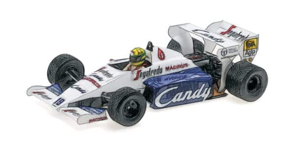 Minichamps - 1:43 Toleman Hart TG184 Ayrton Senna 2nd Place Monaco GP 1984 'Dirty Version' (540843399)