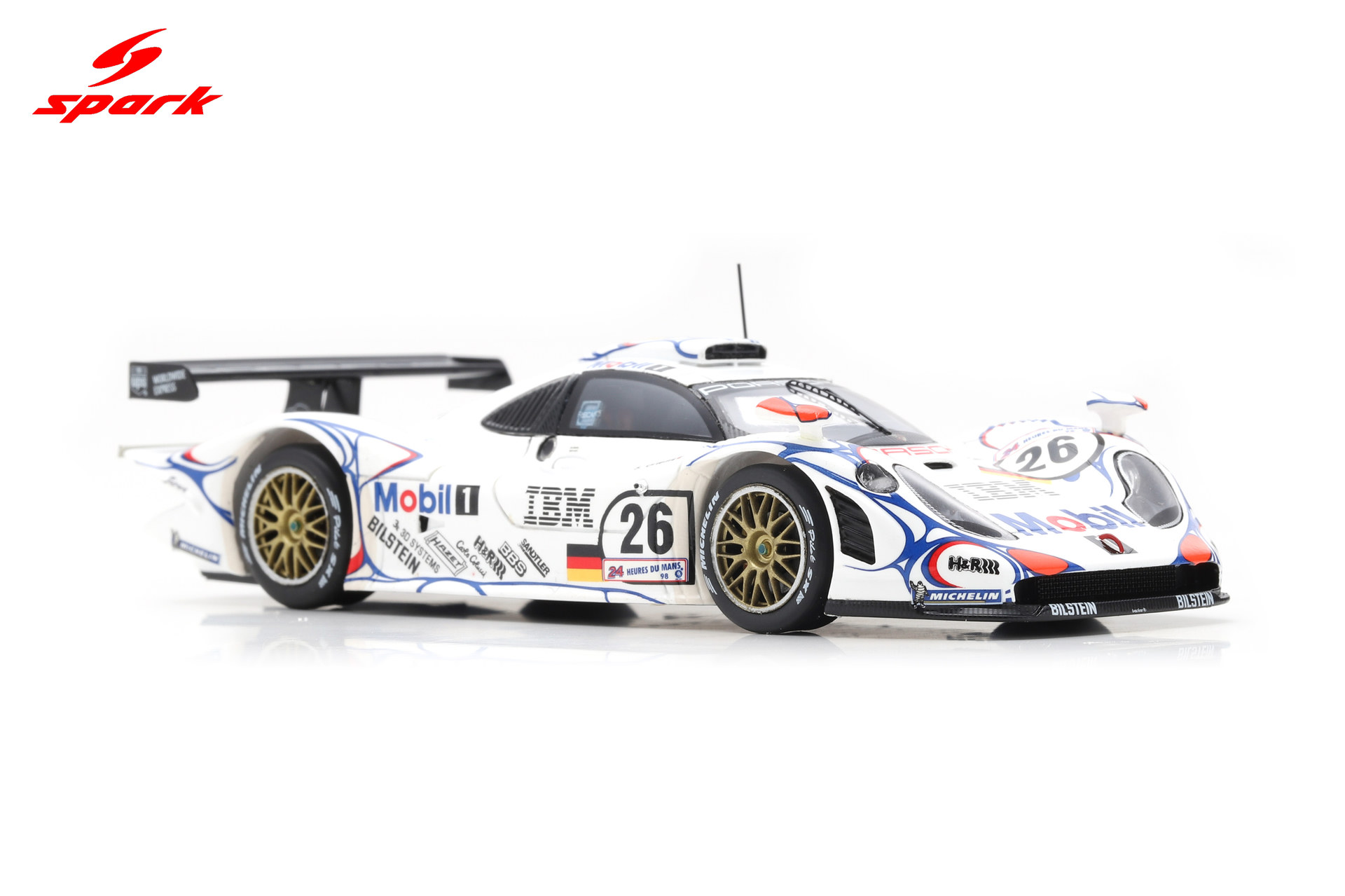 Spark 1:43 Porsche 911 GT1 No.26 Winner 24H Le Mans 1998 A. McNish - L. Aïello - S. Ortelli (43LM98) Resin Model 5 Spark 1:43 Porsche 911 GT1 No.26 Winner 24H Le Mans 1998 A. McNish - L. Aïello - S. Ortelli (43LM98) Resin Model - Image 5