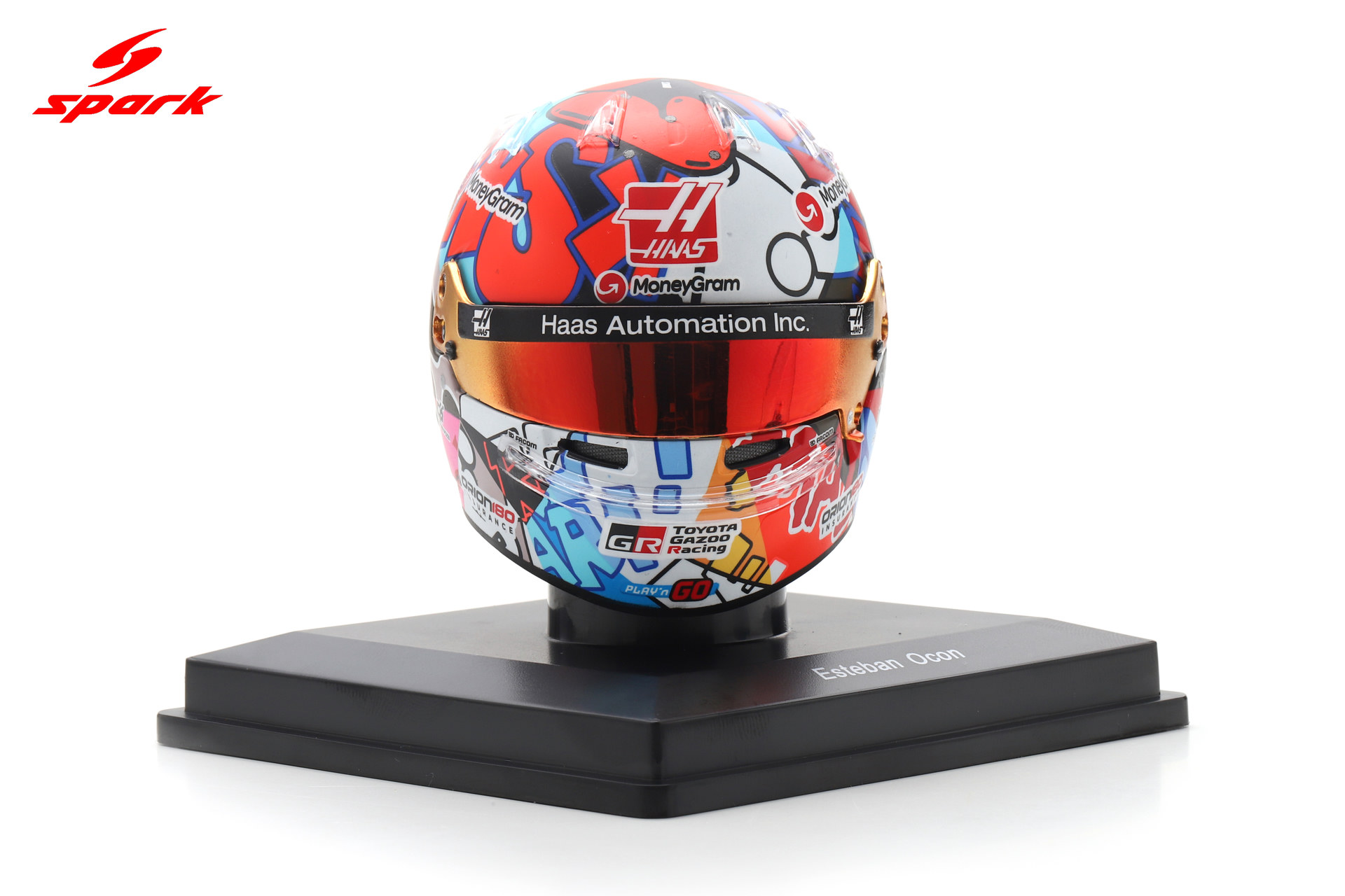 Spark 1:5 Esteban Ocon Miami GP 2025 (5HF210) Helmet Replica 3 Spark 1:5 Esteban Ocon Miami GP 2025 (5HF210) Helmet Replica - Image 3