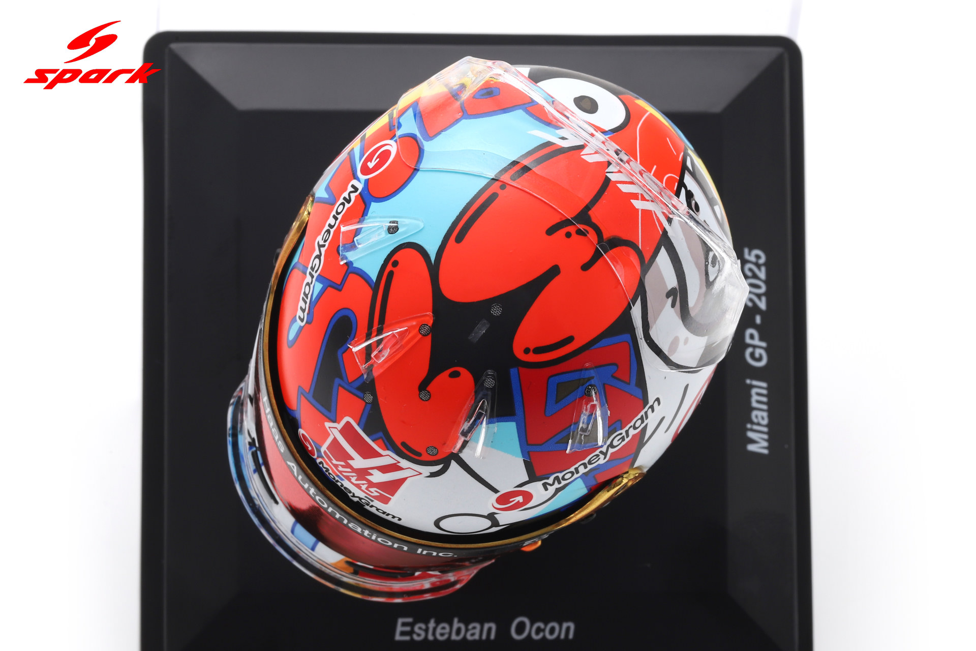 Spark 1:5 Esteban Ocon Miami GP 2025 (5HF210) Helmet Replica 5 Spark 1:5 Esteban Ocon Miami GP 2025 (5HF210) Helmet Replica - Image 5
