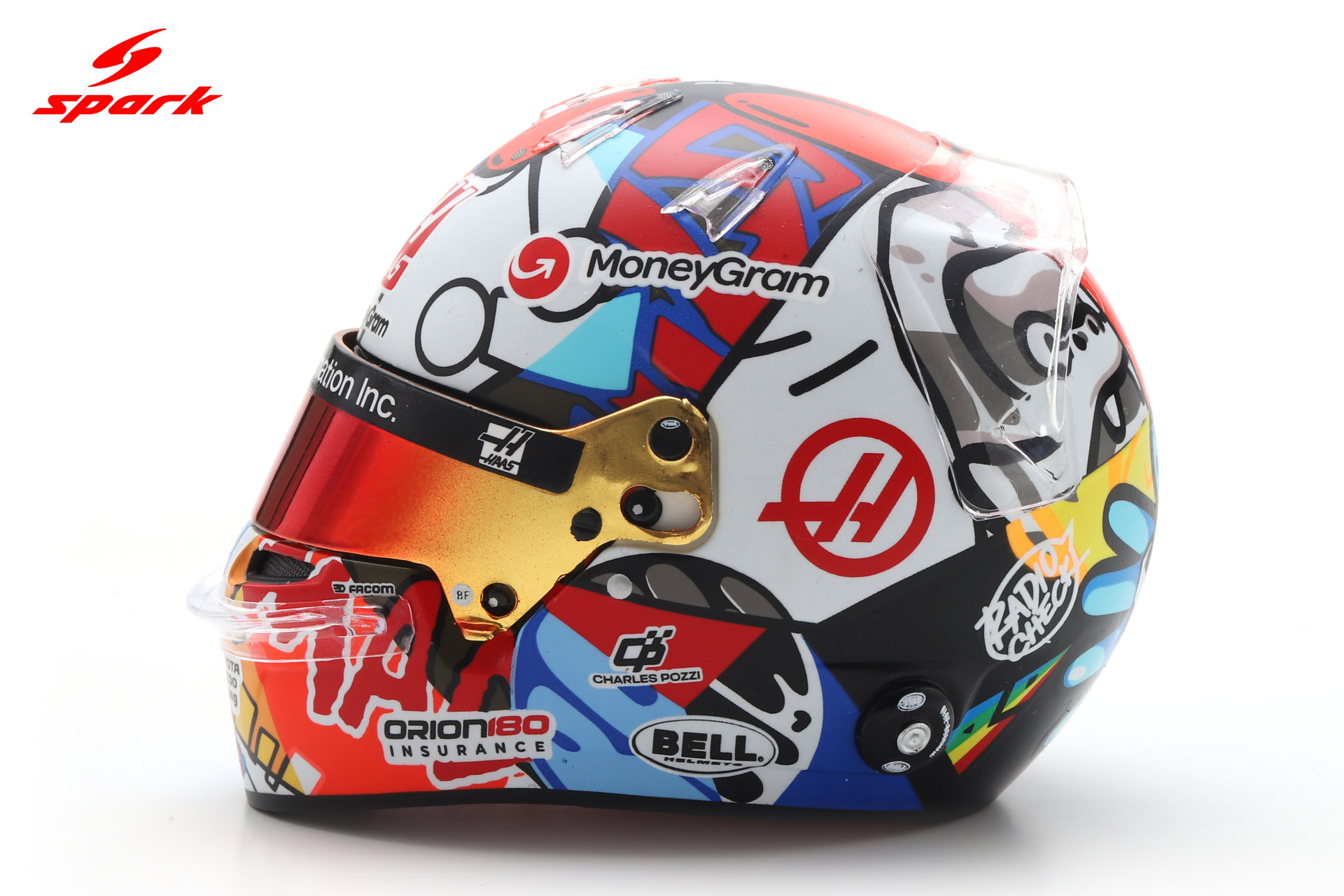 Spark 1:5 Esteban Ocon Miami GP 2025 (5HF210) Helmet Replica 8 Spark 1:5 Esteban Ocon Miami GP 2025 (5HF210) Helmet Replica - Image 8