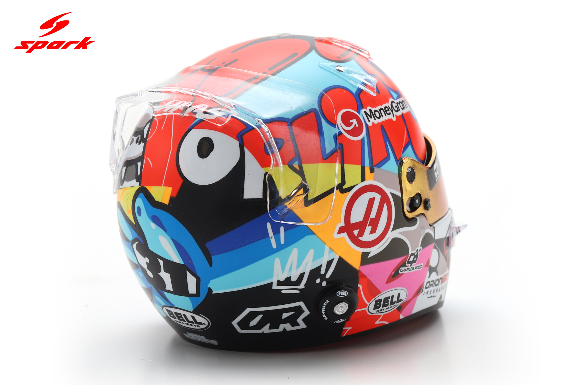 Spark 1:5 Esteban Ocon Miami GP 2025 (5HF210) Helmet Replica 2 Spark 1:5 Esteban Ocon Miami GP 2025 (5HF210) Helmet Replica - Image 2