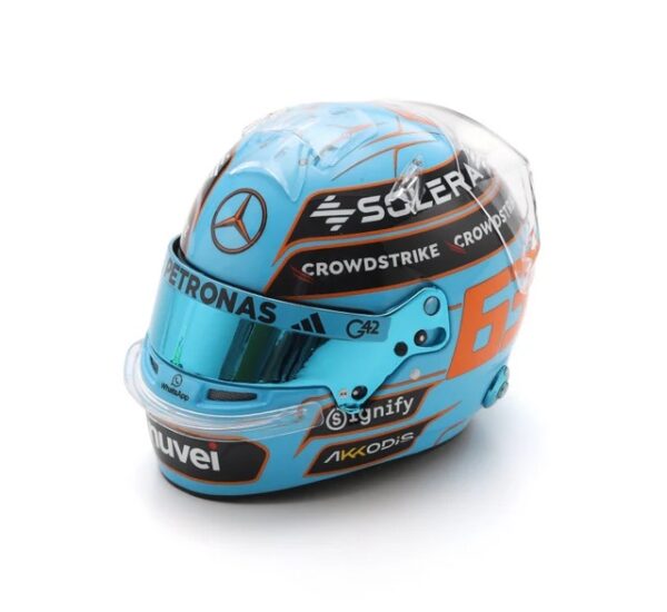 Spark 1:5 George Russell Mercedes-AMG Petronas F1 Team British GP 2025 Helmet Replica (5HF220) Resin Model