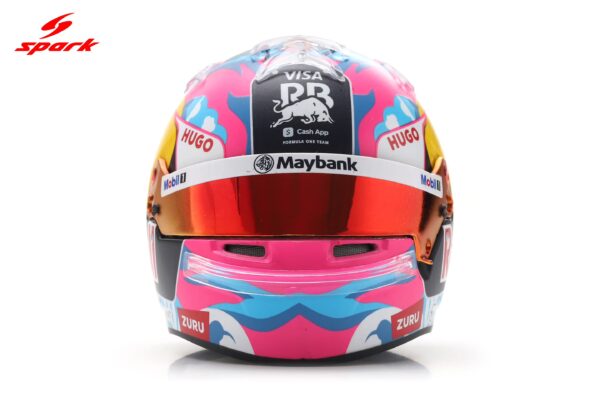 Alternative view of Spark 1:5 Visa Cash App RB Formula One Team Liam Lawson Singapore GP 2025 (5HF225) Replica Helmet