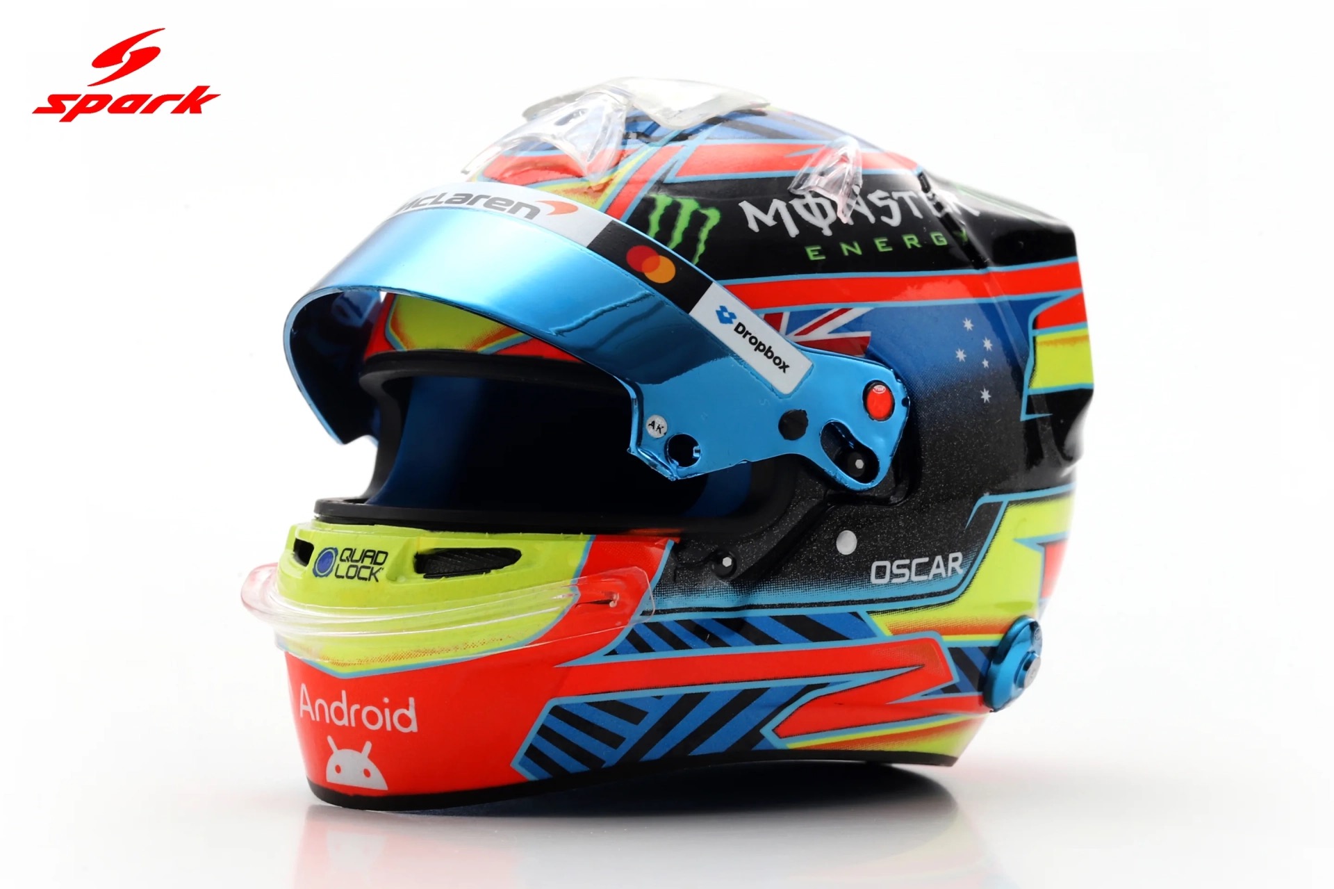 Spark 1:5 McLaren Mastercard F1 Team Oscar Piastri 2026 (5HF244) Replica Helmet 6 Spark 1:5 McLaren Mastercard F1 Team Oscar Piastri 2026 (5HF244) Replica Helmet - Image 6