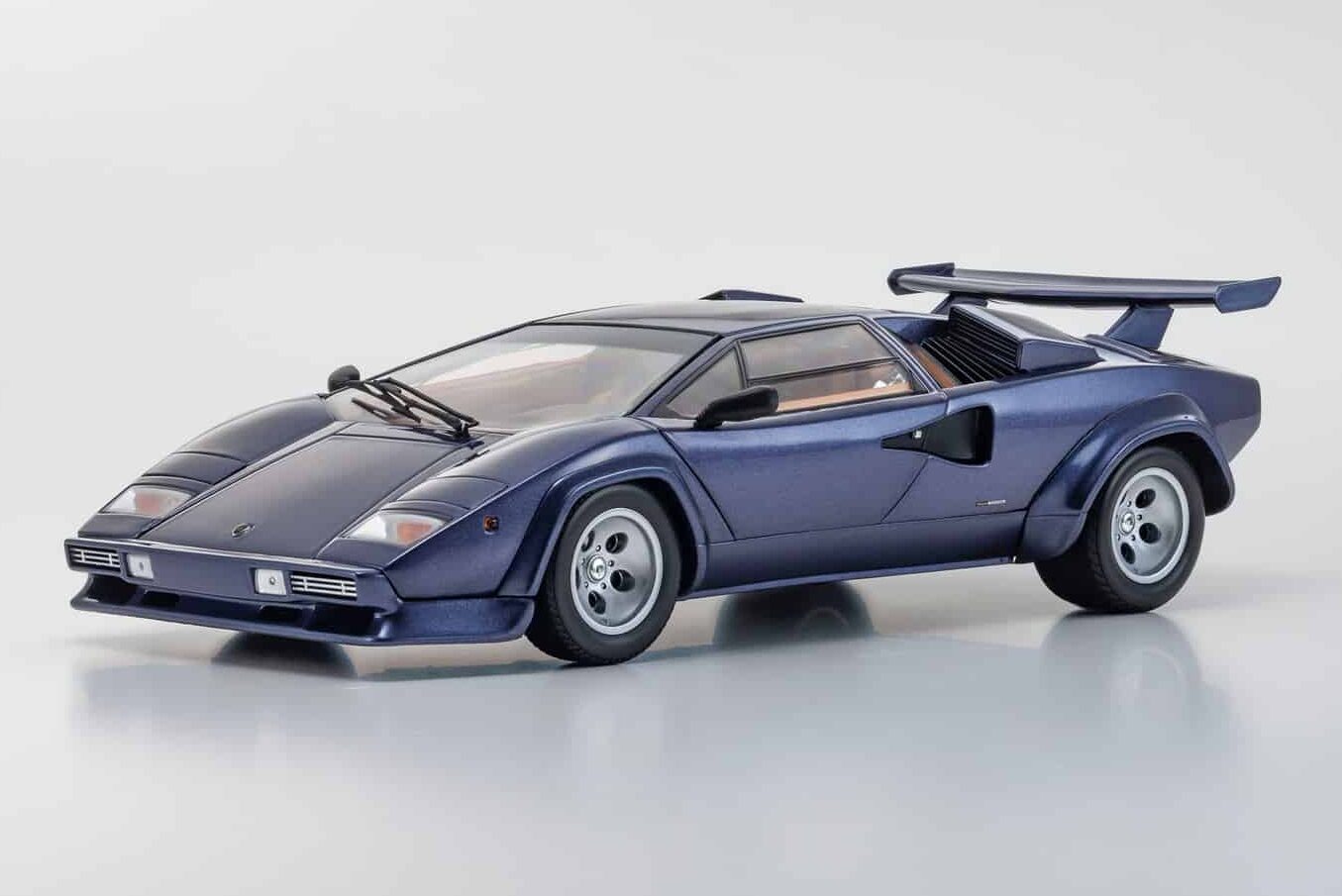 Kyosho - 1:18 Lamborghini Countach LP5000 Quattrovalvole Dark Blue - Diecast Model