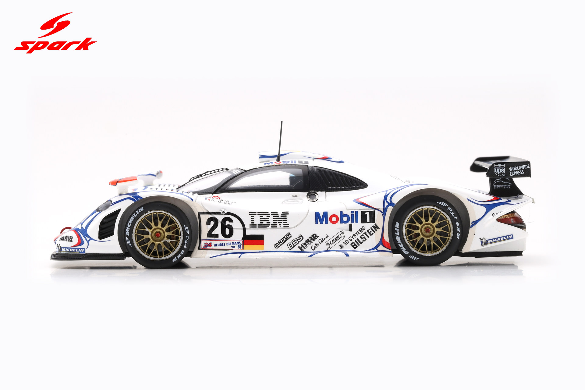 Spark 1:43 Porsche 911 GT1 No.26 Winner 24H Le Mans 1998 A. McNish - L. Aïello - S. Ortelli (43LM98) Resin Model 7 Spark 1:43 Porsche 911 GT1 No.26 Winner 24H Le Mans 1998 A. McNish - L. Aïello - S. Ortelli (43LM98) Resin Model - Image 7