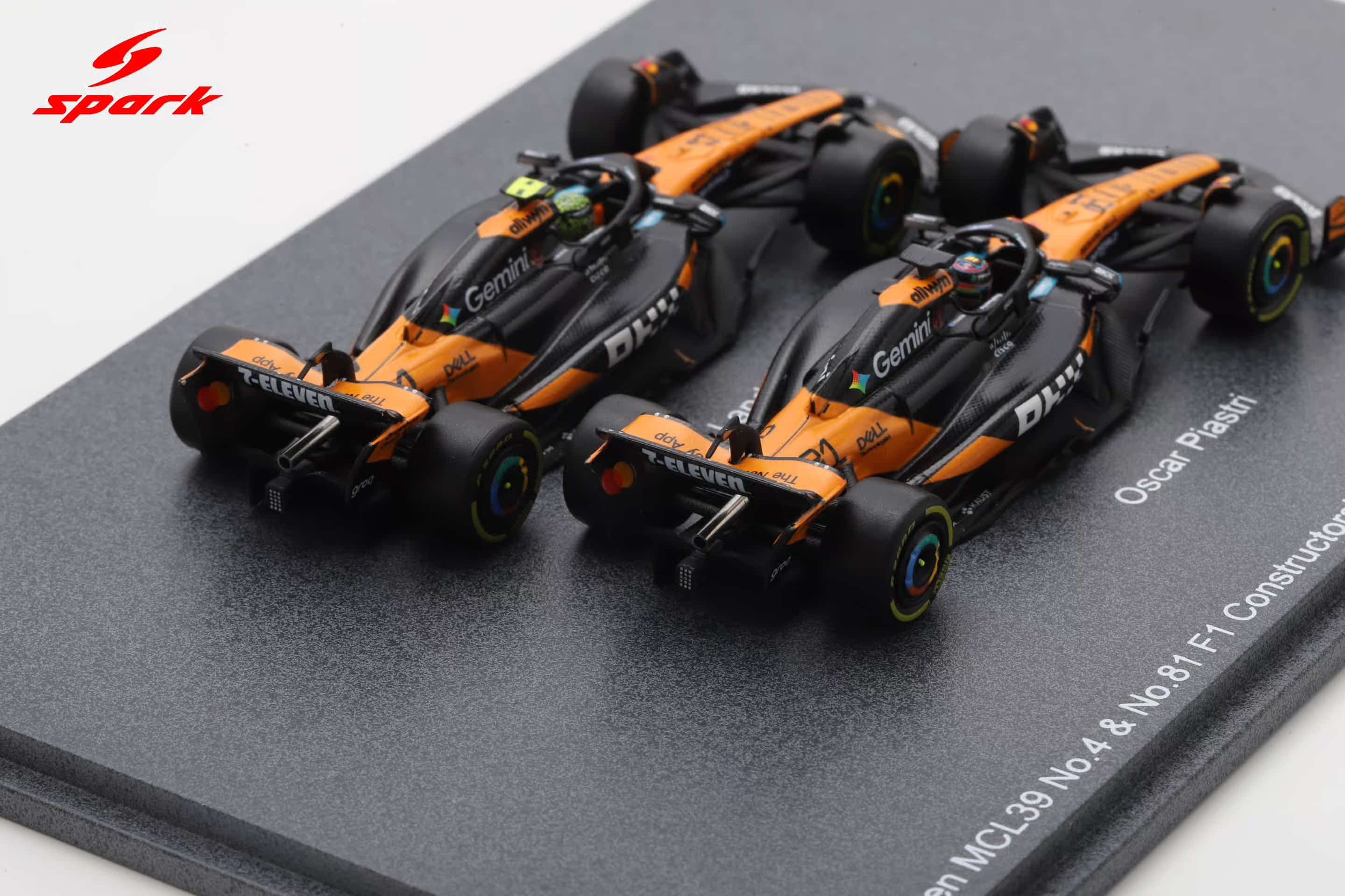 Spark 1:64 McLaren MCL39 No.4 & 81 Formula 1 Constructors' Champion 2025 Lando Norris, Oscar Piastri 2-Car Set with Display Base (64S084) Resin Model 6 Spark 1:64 McLaren MCL39 No.4 & 81 Formula 1 Constructors' Champion 2025 Lando Norris, Oscar Piastri 2-Car Set with Display Base (64S084) Resin Model - Image 6