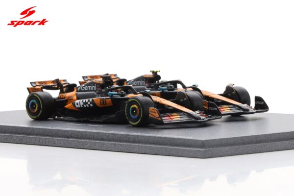 Spark 1:64 McLaren MCL39 No.4 & 81 Formula 1 Constructors' Champion 2025 Lando Norris, Oscar Piastri 2-Car Set with Display Base (64S084) Resin Model 14 Spark 1:64 McLaren MCL39 No.4 & 81 Formula 1 Constructors' Champion 2025 Lando Norris, Oscar Piastri 2-Car Set with Display Base (64S084) Resin Model