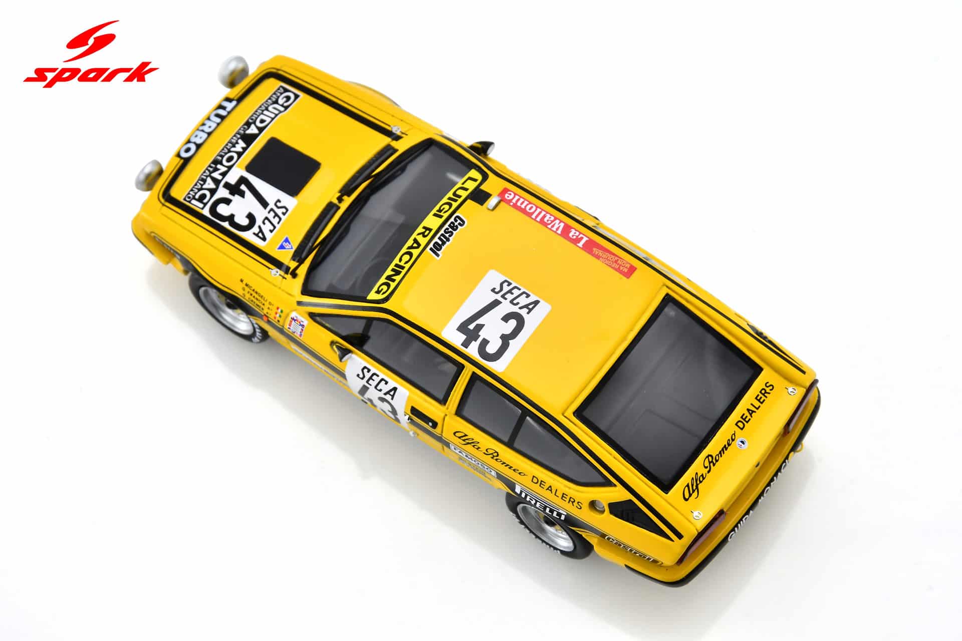 Spark - 1:43 Alfa Romeo GTV 6 No.43 Marco Micangeli, Giorgio Francia, Georges Cremer Spa 24H 1982 - Limited Edition Resin Model 8 Spark 1:43 Alfa Romeo GTV 6 No.43 Spa 24H 1982 M. Micangeli - G. Francia - G. Cremer Limited 300 (SB540) Resin Model