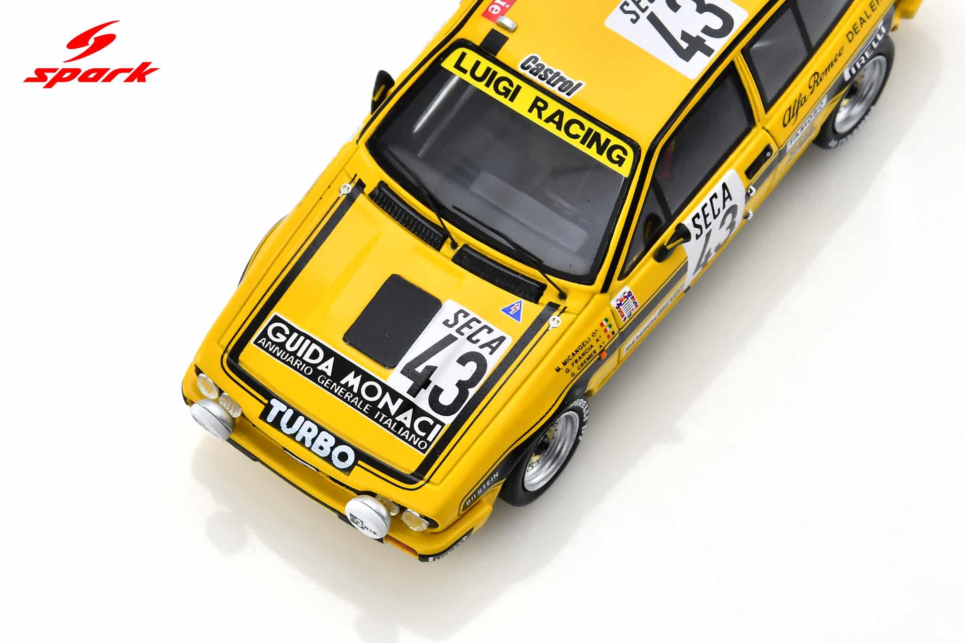 Spark - 1:43 Alfa Romeo GTV 6 No.43 Marco Micangeli, Giorgio Francia, Georges Cremer Spa 24H 1982 - Limited Edition Resin Model 7 Spark 1:43 Alfa Romeo GTV 6 No.43 Spa 24H 1982 M. Micangeli - G. Francia - G. Cremer Limited 300 (SB540) Resin Model