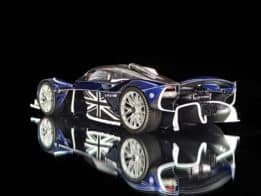 FrontiArt - 1:18 Aston Martin Valkyrie Sabiro Blue Union Jack - Limited Edition Resin Model