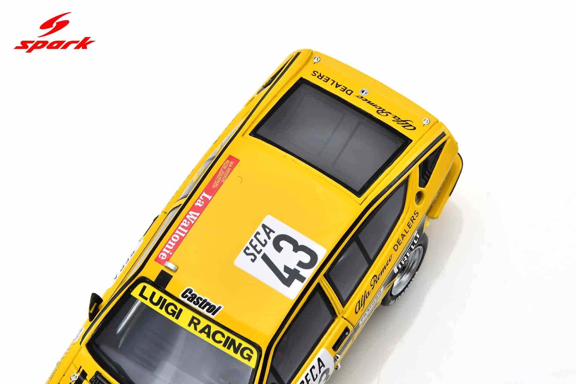 Spark - 1:43 Alfa Romeo GTV 6 No.43 Marco Micangeli, Giorgio Francia, Georges Cremer Spa 24H 1982 - Limited Edition Resin Model 4 Spark 1:43 Alfa Romeo GTV 6 No.43 Spa 24H 1982 M. Micangeli - G. Francia - G. Cremer Limited 300 (SB540) Resin Model