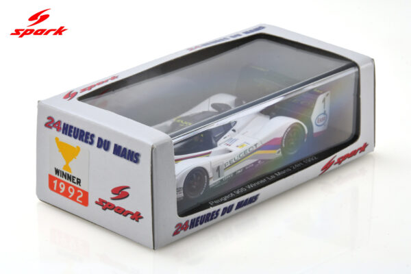 Spark 1:43 Peugeot 905 No.1 Winner 24H Le Mans 1992 M. Blundell - Y. Dalmas - D. Warwick (43LM92) Resin Model