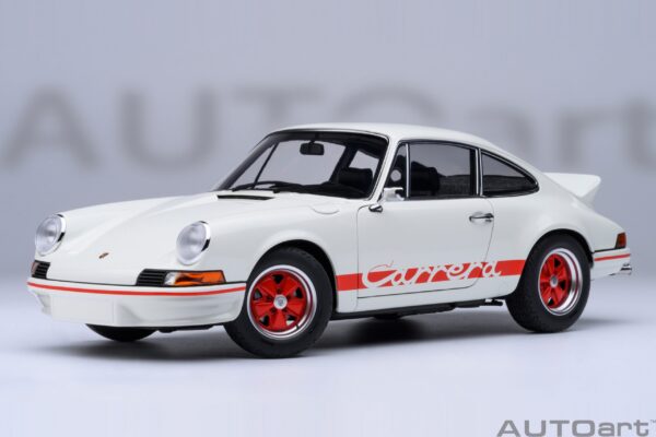 AUTOart - 1:18 Porsche 911 Carrera 2.7 RS Grand Prix White Red Stripes - Composite Model