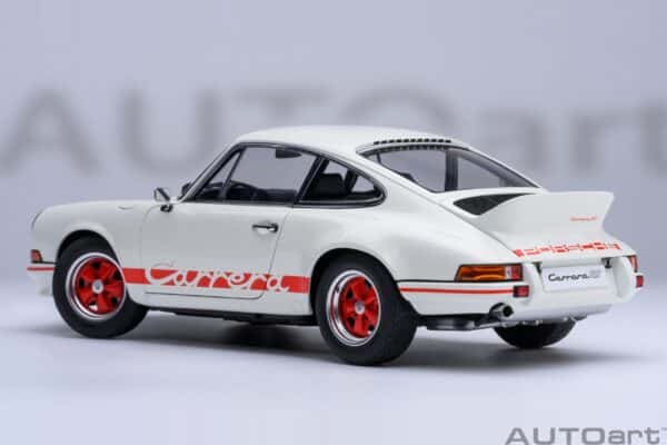 AUTOart - 1:18 Porsche 911 Carrera 2.7 RS Grand Prix White Red Stripes - Composite Model