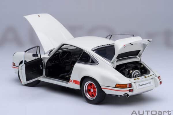 AUTOart - 1:18 Porsche 911 Carrera 2.7 RS Grand Prix White Red Stripes - Composite Model
