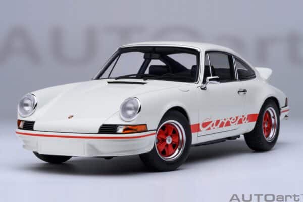 AUTOart - 1:18 Porsche 911 Carrera 2.7 RS Grand Prix White Red Stripes - Composite Model