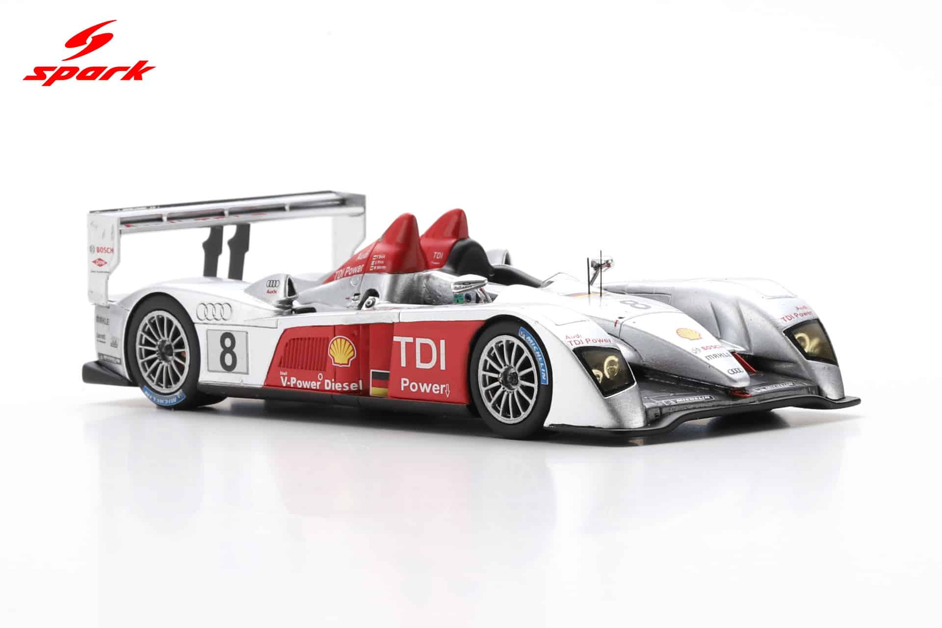 Spark - 1:43 Audi R10 TDI No.8 Team Joest Winner 24H Le Mans 2006 Frank Biela - Emanuele Pirro - Marco Werner - Resin Model 4 Spark 1:43 Audi R10 TDI Team Joest No.8 Winner Le Mans 24H 2006 F. Biela - E. Pirro - M. Werner (43LM06) Resin Model