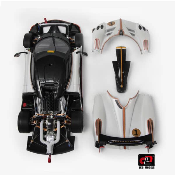 LCD - 1:18 Pagani Huayra R Pearl White 2021 - Diecast Model