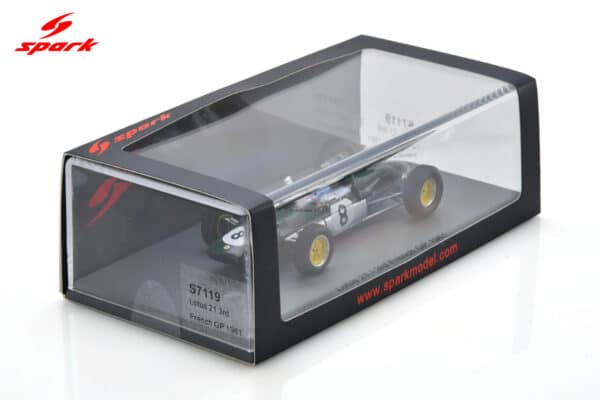 Spark - 1:43 Lotus 21 No.8 3rd Dutch GP 1961 Jim Clark - Resin Model 16 Spark 1:43 Lotus 21 No.8 3rd French GP 1961 Jim Clark (S7119) Resin Model