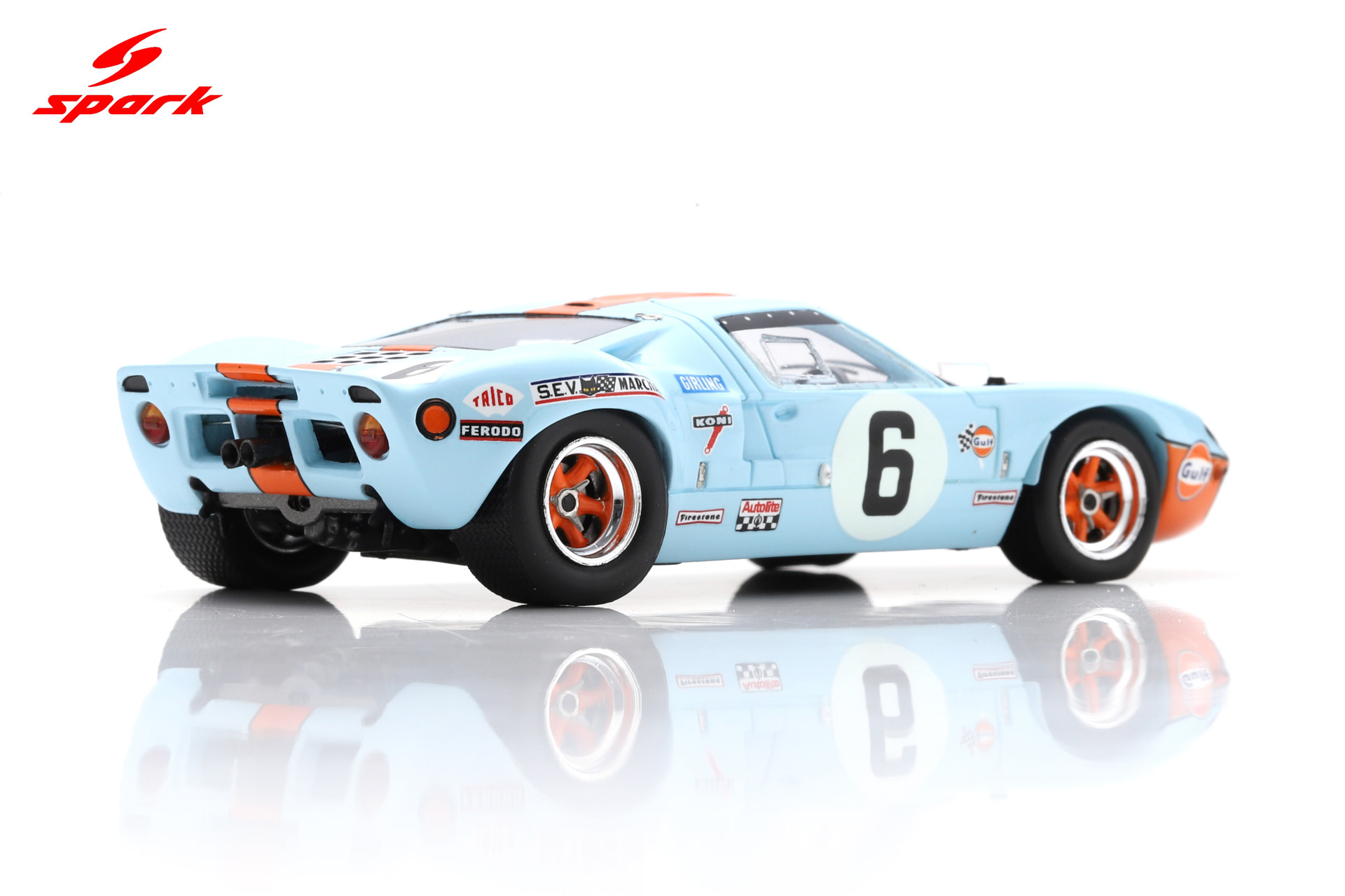 Spark 1:43 Ford GT 40 No.6 Winner 24H Le Mans 1969 J. Ickx - J. Oliver (43LM69) Resin Model 7 Spark 1:43 Ford GT 40 No.6 Winner 24H Le Mans 1969 J. Ickx - J. Oliver (43LM69) Resin Model - Image 7