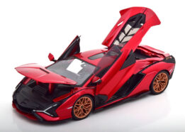 Bburago 1/18 Lamborghini Sian Red Diecast Model Car