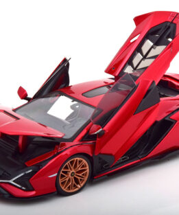 Bburago 1/18 Lamborghini Sian Red Diecast Model Car